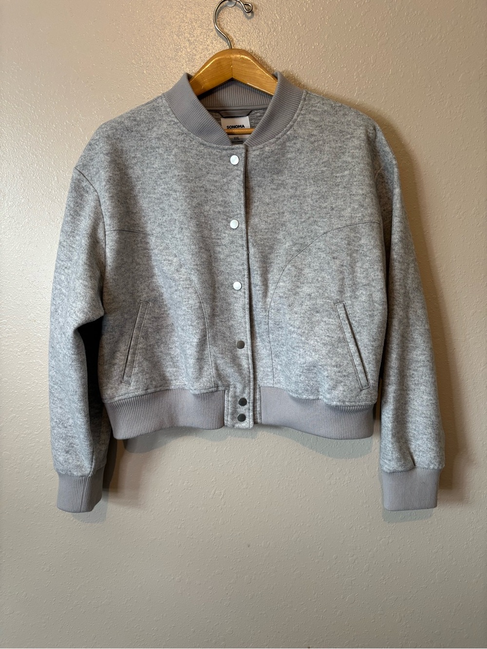 Sonoma light gray bomber jacket